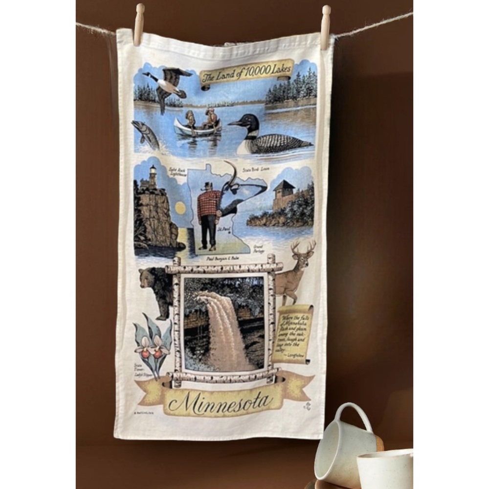 Minnesota Souvenir Linen Tea Towel